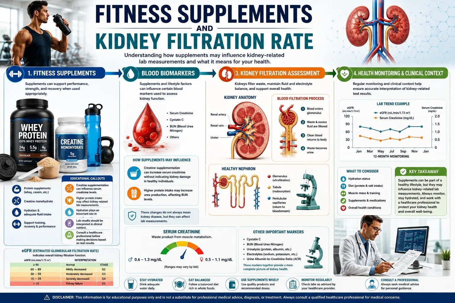 Fitness Supplements and Kidney Filtration Rate